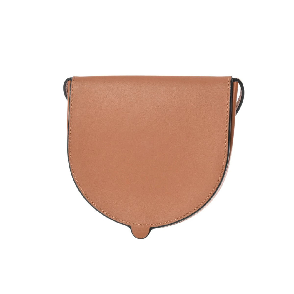 Loewe Heel Soft Clutch Anagram Tan Calf Tan